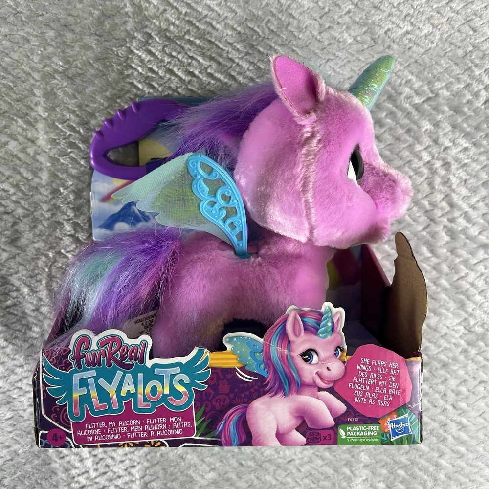 furReal Fly-A-Lots Flitter My Alicorn Interactive Walking Plush Hasbro New